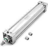 BAOMAIN SC63x400 Double Acting Pneumatic Cylinder, 2.5" Bore, 15.75" Stroke | Double acting air cylinder with 2.5" bore and 15.75" stroke for smooth linear motion in industrial automation and machinery.
