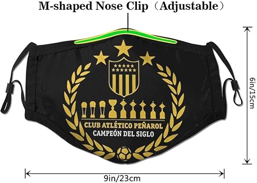 Amazon Com Mascarilla Club Atletico Penarol Uruguay Futbol 1 Reutilizable Escudo Facial Lavable Mascarilla Mascarillas Ajustable Earloop Clothing