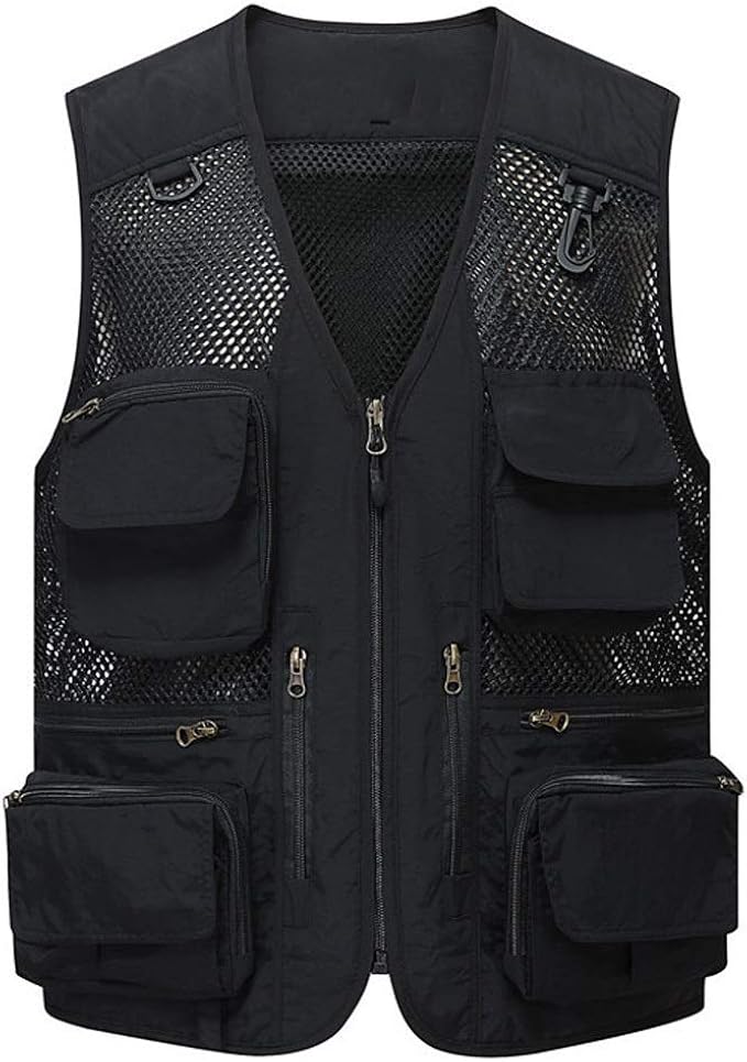 LLFFDC Men's Fishing Vest, Lightweight Quick Dry Fishing Vest with