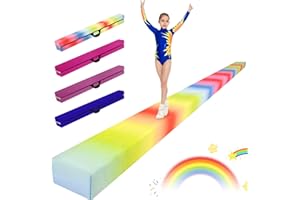 UMIKOOL DIRECT 7FT/8FT Balance Beam, Folding Floor Gymnastics Equipment for Gymnast Kids Adults, Non Slip Rubber Base, Professional Gymnastics Beam for Home Training