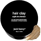 Jack Henry Hair Clay for Men, Wax Based Matte Finish Styling Clay, 1.6 oz