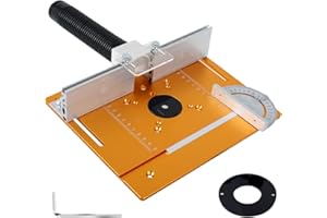 Aluminium Router Table Insert Plate, Wood Milling Flip Board with Miter Gauge, Wood Router Flip Plate, Router Trimmer Woodwor