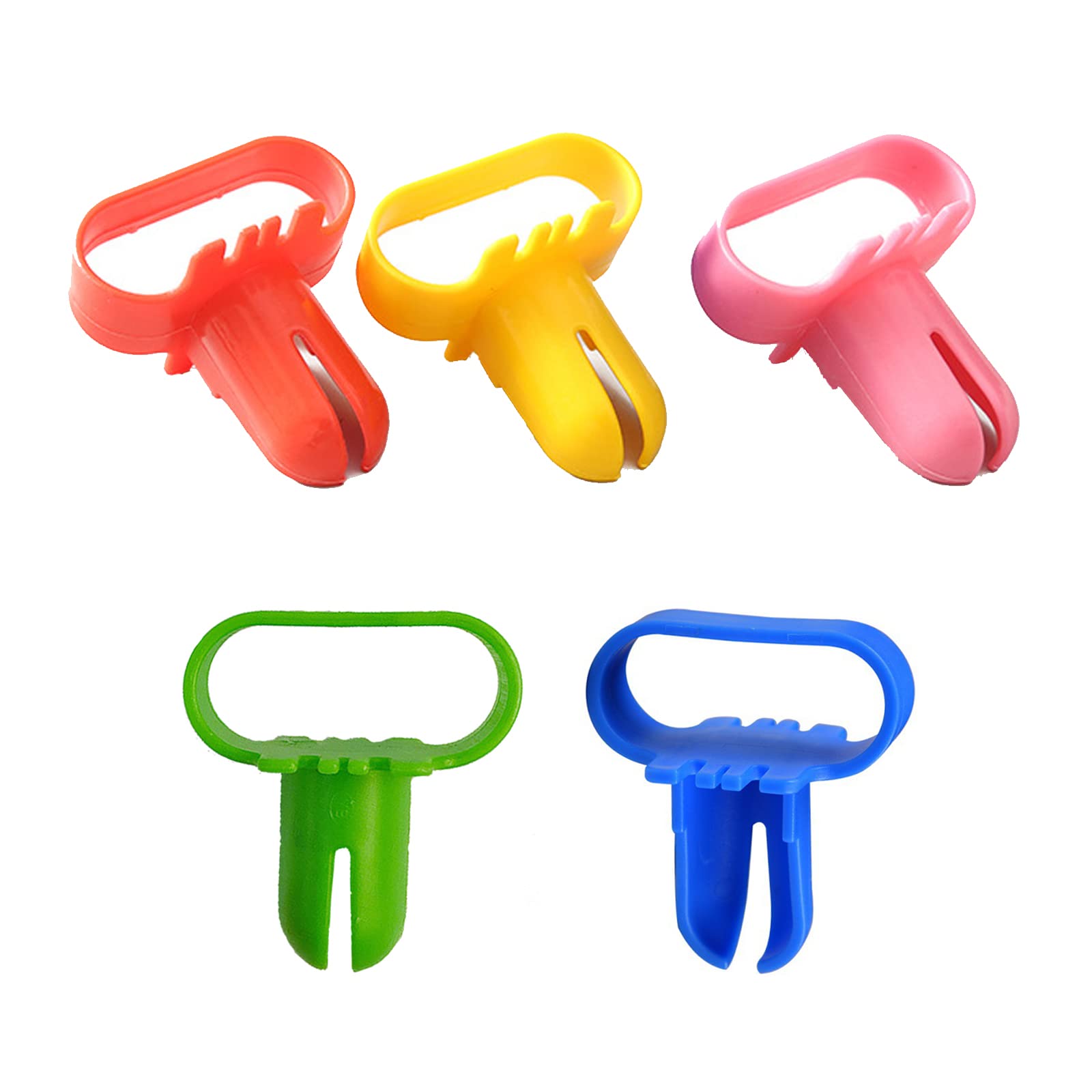 Balloon Tying Tool Knotting Tool 5 pieces of balloon knotter, 5.5 * 7.5cm, Balloon Decoration Accessories Tools for Parties, Weddings, Opening Ceremonies and Birthdays (Yellow, Pink, Blue, Green, Red)