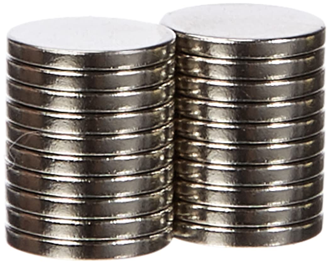 N42 Neodymium Magnet for Arts, Crafts, Model Making, DIY, Hobbies, Office and Home - 8mm dia x 1mm thick - 0.44kg Pull - Pack of 20