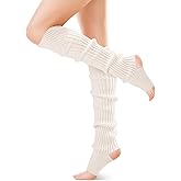 FGZ Long Leg Warmer 80s Party Ribbed Knit Outfits for Women Girls Fashion Socks Accessories