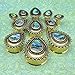 Gold PVD Stainless Steel Teardrop Plugs with Abalone Shell Ear Gauges