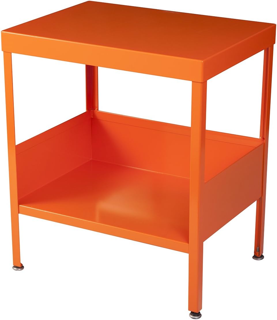 RMP Mid Century Industrial Nightstand/End Table (Orange)
