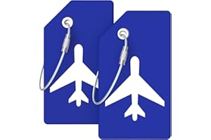 Mycket 2 Pcs Luggage Tags, Silicone Baggage Labels, Suitcase Tags, Handbag Tag Labels Travel Accessories to Quickly Spot Luggage Suitcase(Blue）