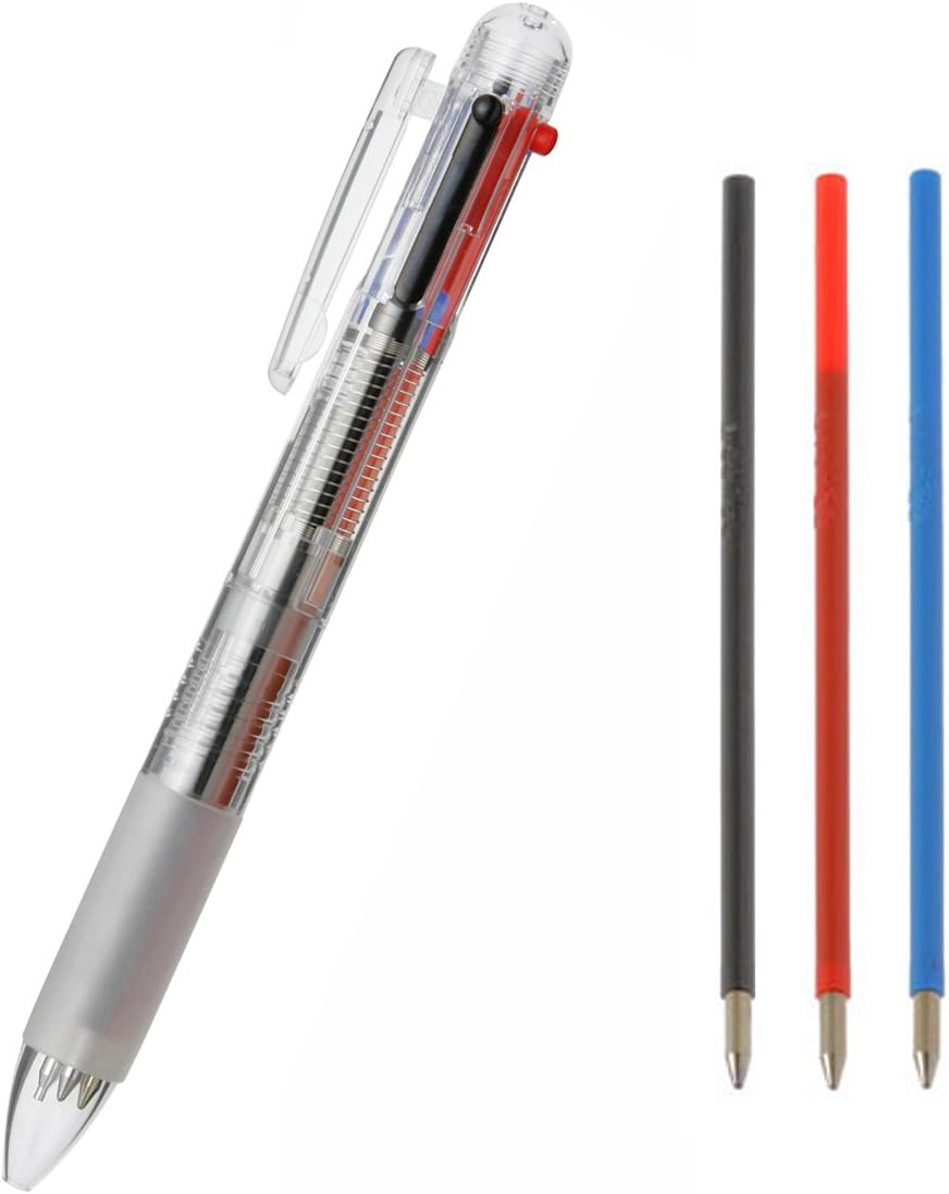 MUJI 4 en 1, 3 COLOR BALL point Pen (0,7 mm) & Mechanical Pencil (0.5