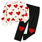 Voxikidio Toddler Girl Clothes Floral Printed Sweatshirt Pants 2Pcs Fall Outfits for Little Girls Clothing Set Size 3-7 Years