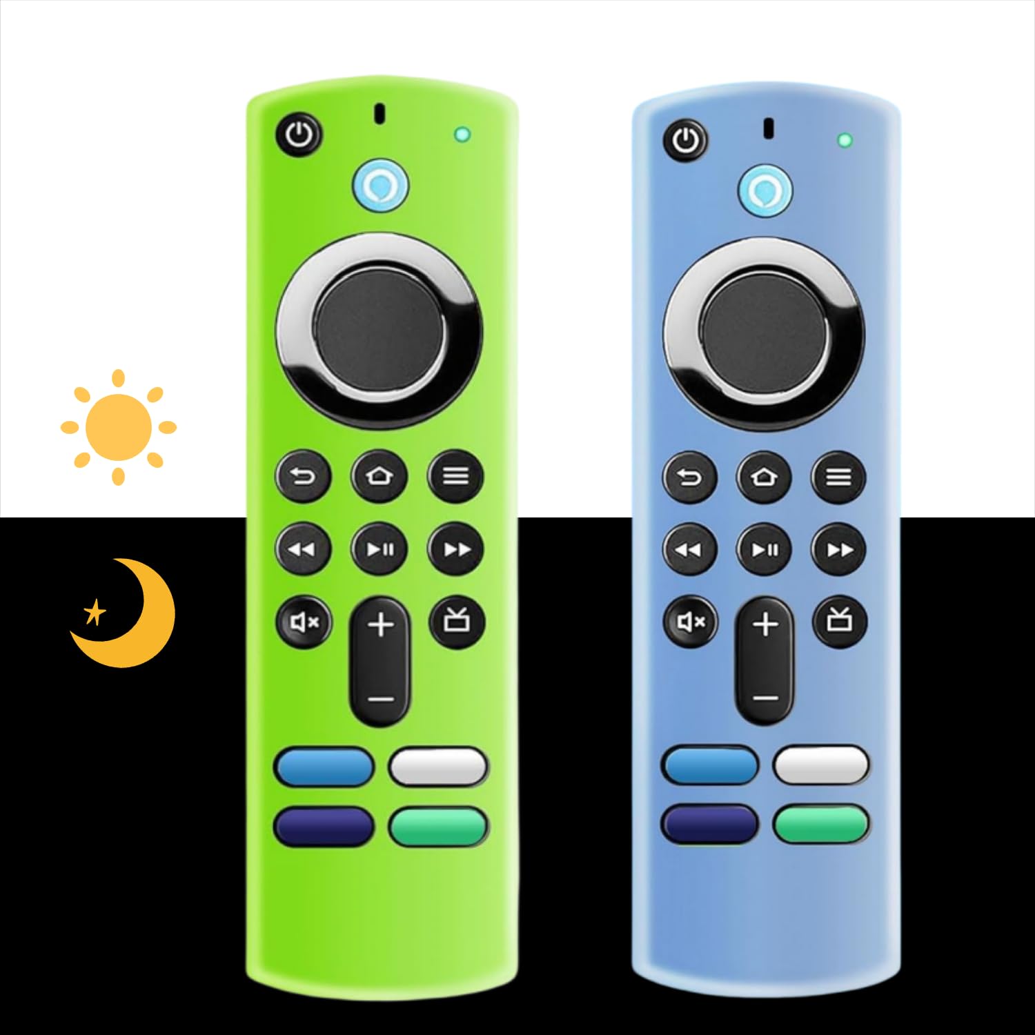 [2 Pack] Remote Cover Compatible with 3rd Gen Voice Remote, Anti Slip Silicone Protective Case Cover with Lanyard