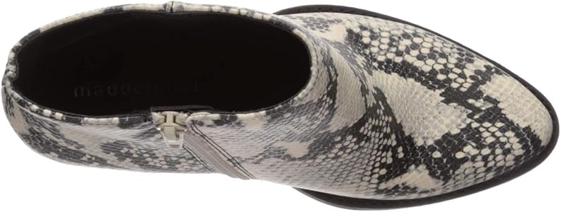 madden girl aaden block heel booties snake