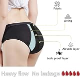 ZVZK Period Underwear Heavy Flow Women Absorbent Leak Proof Panty S 1 Pack view 5