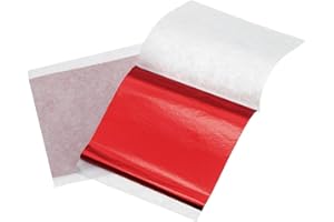 uxcell 100pcs Leaf Sheets, 3.5" x 3.5" Foil Sheets Paper Sheets for DIY Crafts Painting Nails Resin Furniture Decoration(Doub