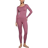 CRZ YOGA Soft Thermal Underwear Sets for Women Lightweight Long Johns Base Layer Pajamas Warm Top Bottom