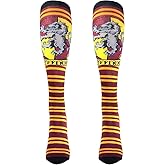 Culture Fly Gryffindor Logo Striped Knee High Socks