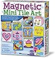 4M 4563 Magnetic Mini Tile Art - DIY Paint Arts & Crafts Magnet Kit For Kids - Fridge, Locker, Party Favors, Craft Project Gifts for Boys & Girls