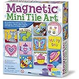 4M 4563 Magnetic Mini Tile Art - DIY Paint Arts & Crafts Magnet Kit For Kids - Fridge, Locker, Party Favors, Craft…