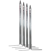 Pit Barrel Cooker 10" Vertical Skewers (4X) | 4 Stainless Steel Vertical Skewers, Barrel Smoker Hanger Kabab for Meat and Veggies, Reusable Grill Accessories
