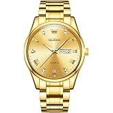 OLEVS Men's Luxury Stainless Steel Watch Large Face Day Date Waterproof