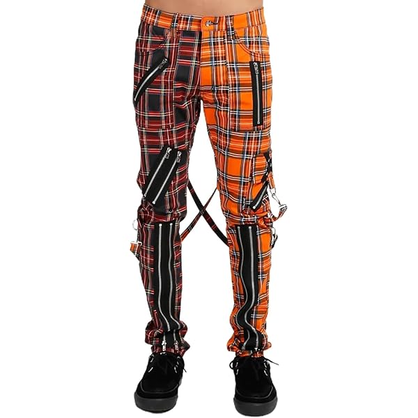 Amazon.com: Tripp NYC Tripp Mens Punk Bondage Pants [Red Plaid] 26