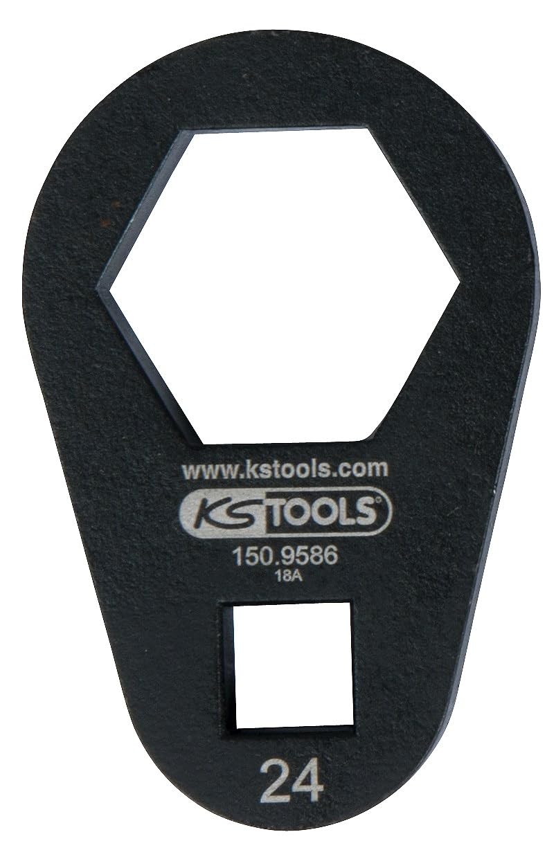 KS Tools 150.9586 3/8 Inch Socket Ring Spanner Extra Flat 24 mm