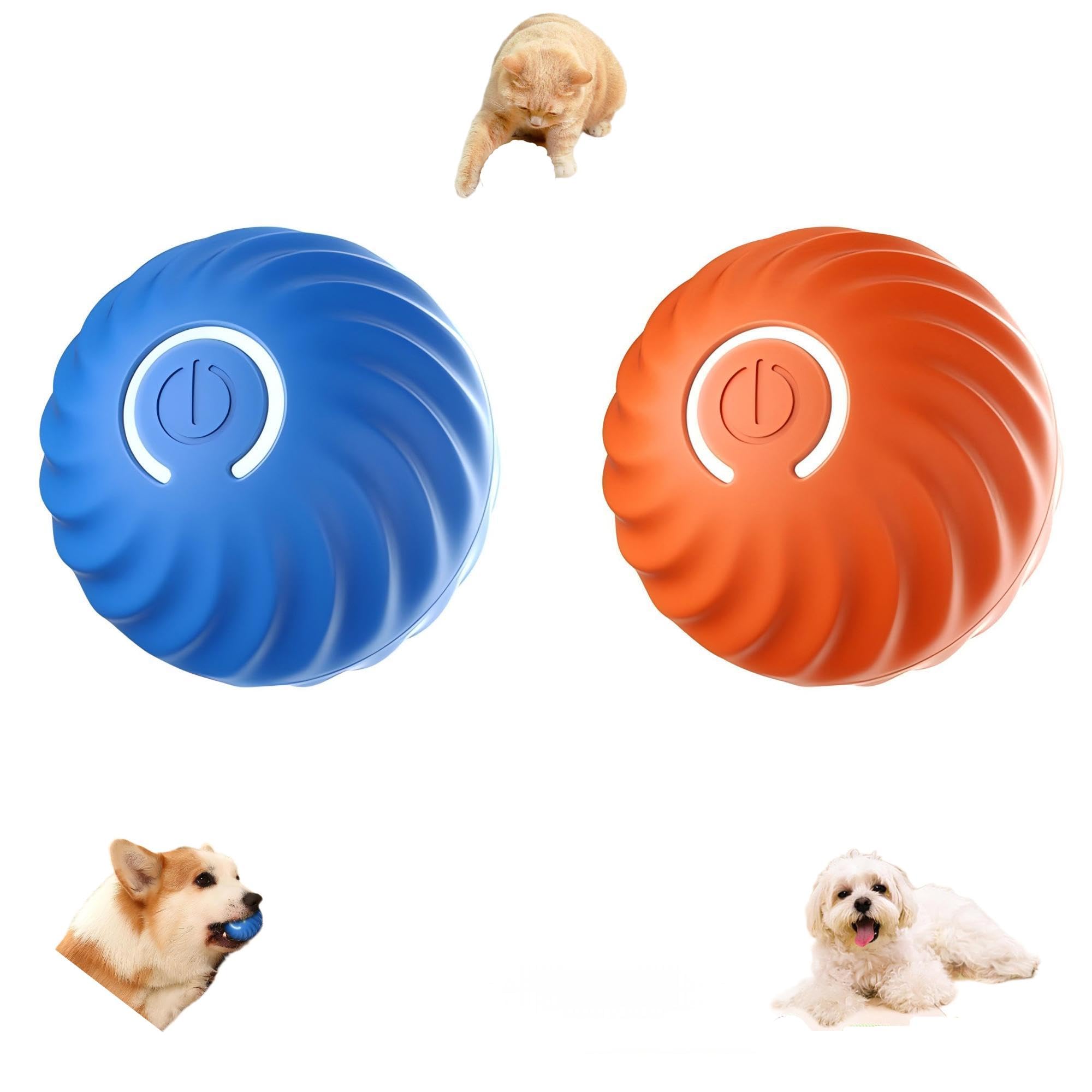 Photo 1 of *** 1 PACK *** SJZVIN 2Pack Interactive Dog Ball Toy, Smart Jumping Vibrating Ball, Moving Activated Automatic Bouncing Rolling Dog Balls with Led Lights, USB Rechargeable