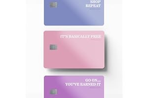 STICKERS4 3 in 1 Girl Math Meme Credit Card Skin - Mauve/Pink/Purple - Stickers for Credit and Debit Cards