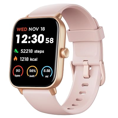 Fitpolo Smart Watch for Women,1.8” Touchscreen, Bluetooth Call, Alexa Built-in,24/7 Heart Rate SpO2 Monitor,Step Counting,Sleep Tracking, IP68 Waterproof Fitness Tracker Watch for Android iPhone