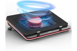 IETS GT500 Powerful Turbo-Fan (4200 RPM) Laptop Cooling Pad with Infinitely Variable Speed,Seal Foam for Rapid Cooling Gaming