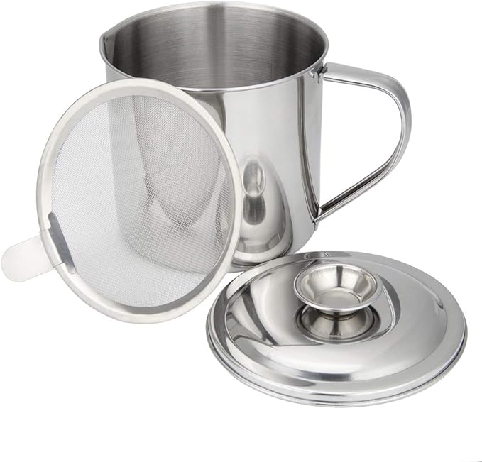 WISH Bacon Grease Container Stainless Steel Cooking Oil