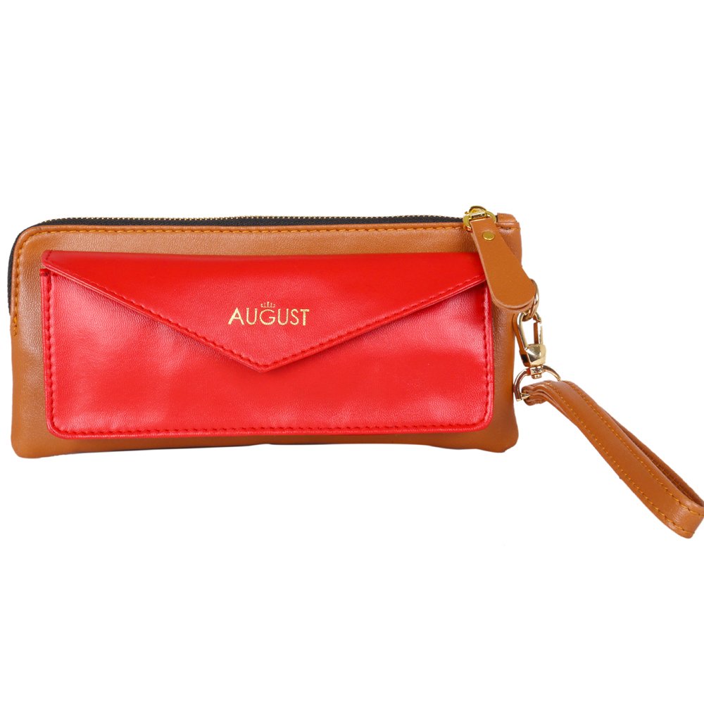 august women's handbag-red