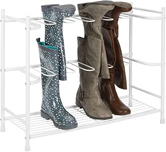 mDesign Zapatero para botas – Estante organizador de zapatos y botas