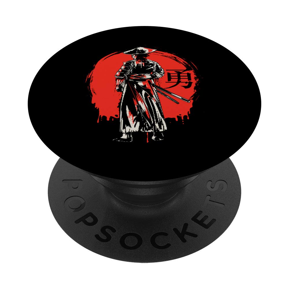 Japanese Samurai Bushido Warrior Miyamoto Katana Sword Fight PopSockets Grip and Stand for Phones and Tablets