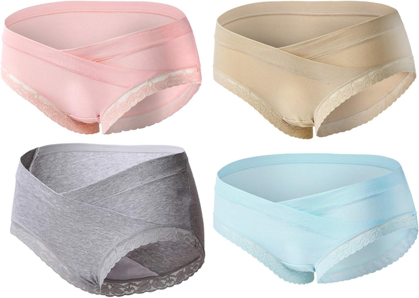 Slimart 4 PCS Cotton Maternity Pregnant Mother Panties Lingerie Briefs Underpants Underwear