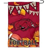 Arkansas Razorbacks Fall Leaves Football Season Garden Yard Flag