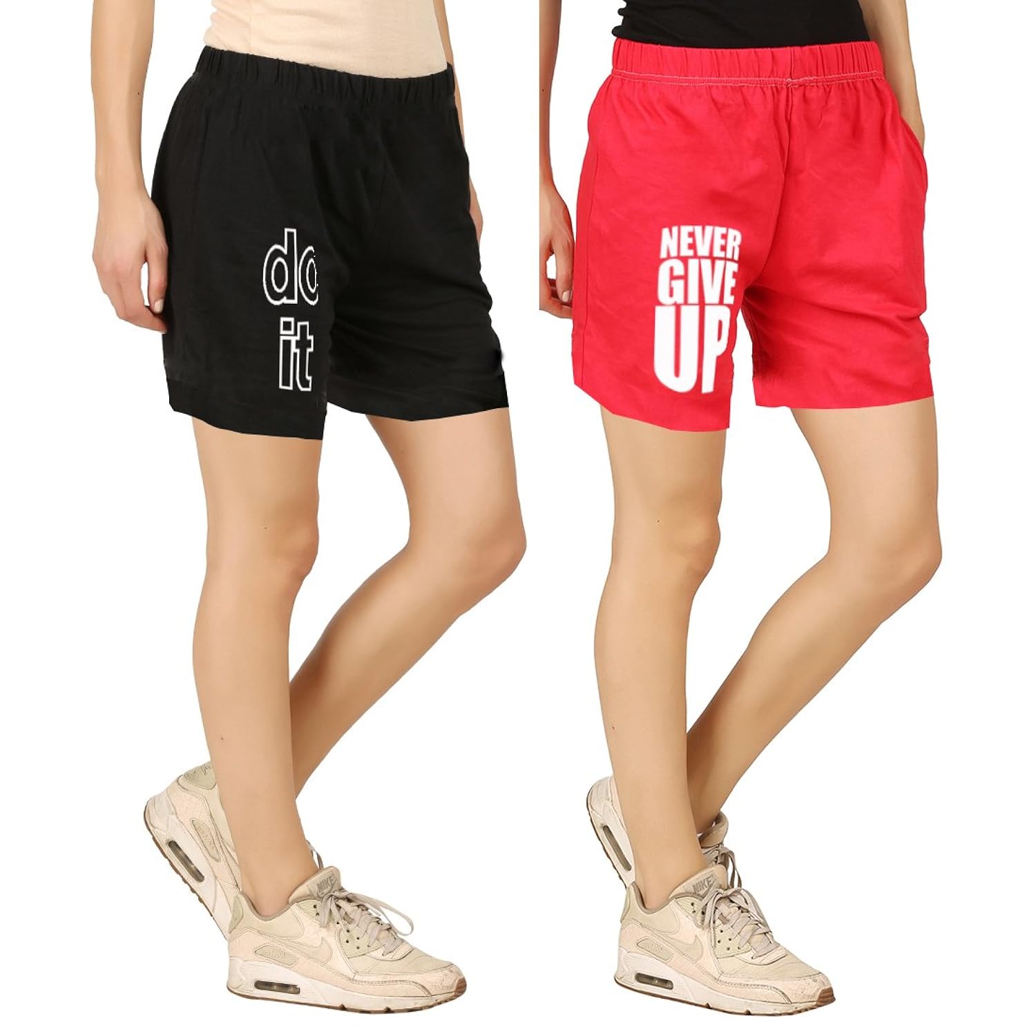 hotfits women's cotton graphic shorts