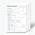 Tiankool To Do List Notepad 3Pack/Set,Daily To Do List with Priorities, Brain Dump, Hourly Scheduler and Notes,Daily Planner Notepad for Work, Study, 60 Tear Off Sheets Planning Pad, 7x10 Inch