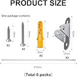 SUHAI 6 Packs Furniture Straps Metal Wall Anchor Anti-Tip Kit view 2