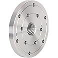 VINWOX 4" Wood Lathe Steel Faceplate, 1”x8TPI Spindle Thread Woodworking Machine Chuck Face Plate