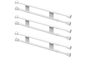 CHATBRID 3 Pack RV Fridge Bars - Adjustable Tension Rods 15.8-27.6 Inch, Non-Slip for Refrigerator Organization, Camper Kitchen, Closet, Shelf (White)
