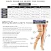 Truform 20-30 mmHg Compression Stockings for Women, Lace Trim Band, Thigh High Length, Closed Toe, Beige, Large