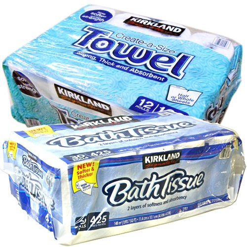 カークランド　トイレットペーパー　+　キッチンペーパータオル　セット (トイレットペーパー　+　キッチンペーパータオル　セット) product image