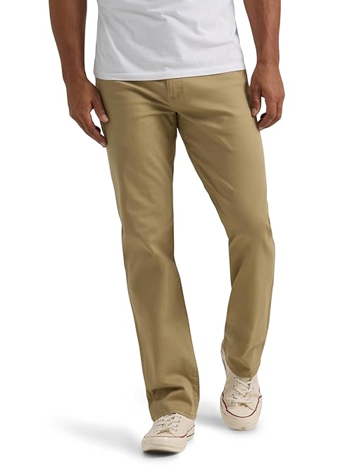 Lee Men's Extreme Motion Relaxed Straight Jean, Kansas City Khaki (Twill), 40W x 34L
