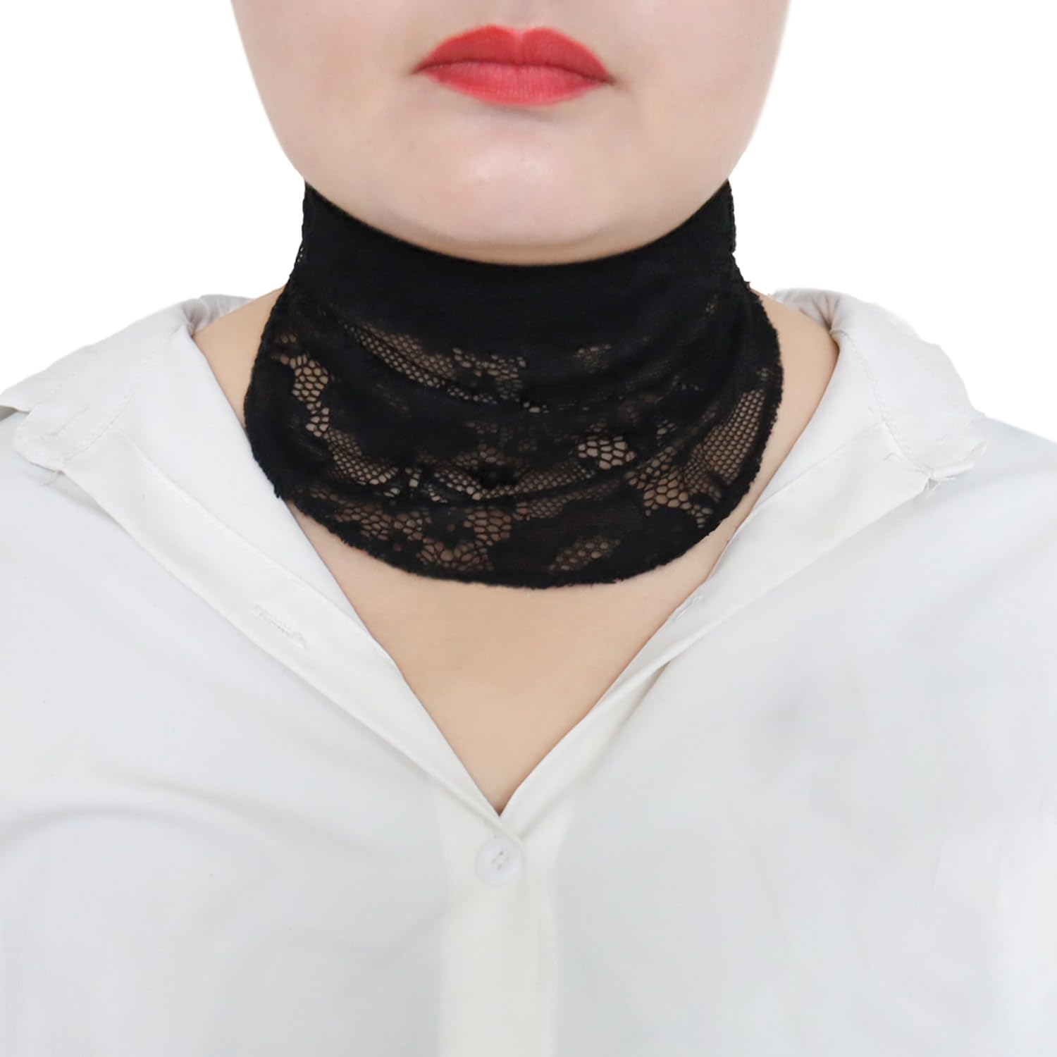 Photo 1 of 2 Pack Trach Covers for Tracheostomy Tube Holder Dust- Proof Shield Neck Trachea Cover Lace Neck Stoma Cover