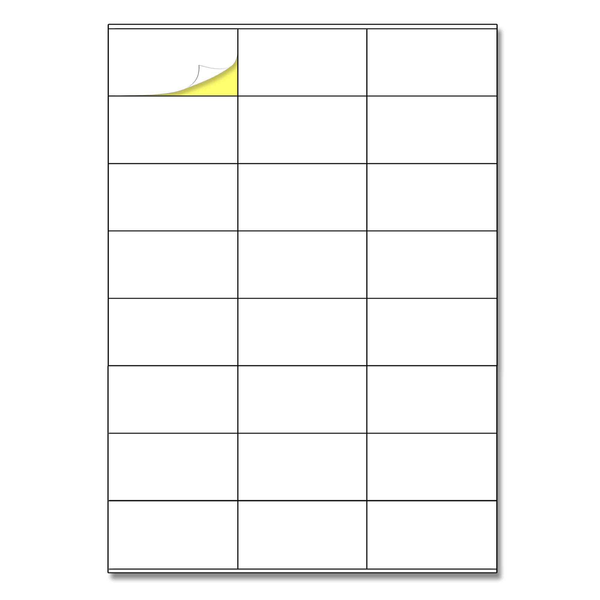 24 per sheet, 25 sheets, A4 White Sticker Labels, Laser/Inkjet Printing - 70 x 36mm