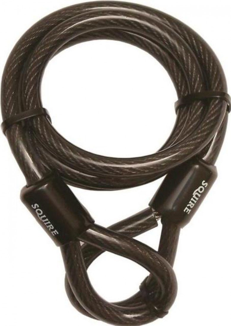 Henry Squire Looped Extender Security Cable, 1800 mm Length x 12 mm Diameter, Black