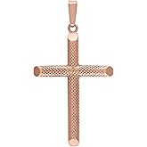 Jewels By Lux Sterling Silver Unisex Hollow Tube Cross Religious Charm Pendant