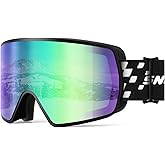 SNOWER Ski Goggles – Anti-Fog, HD OTG Snow Goggles with UV400 Protection, Snowboard Goggles for Men, Women, and Youth