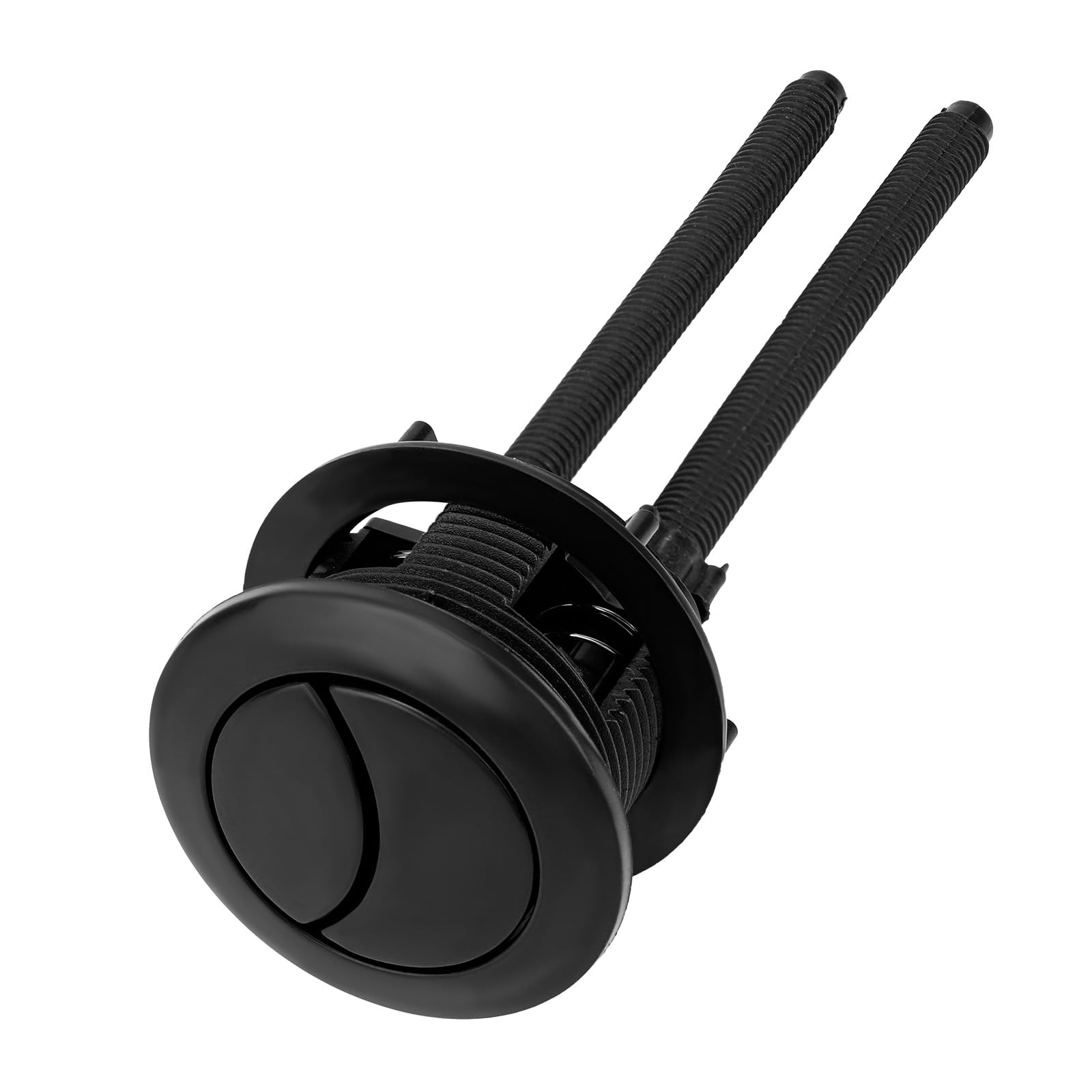 Photo 1 of 38mm/1.5in Toilet Push Button Replacement, Adjustable Dual Flush Toilet Button Pusher for 38-45mm/1.5-1.77in Aperture Round Universal Tank Push Repair Part for Home Bathroom (Black)